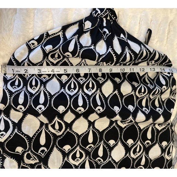 Old Navy Sundress w/Tie Neck Geometric Pattern Cotton Blend Junior's Size M - Picture 7 of 13